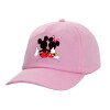 Adult Baseball Cap, 100% Cotton, PINK (COTTON, ADULT, UNISEX, ONE SIZE)