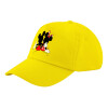 Child's Baseball Cap, 100% Cotton Twill, Yellow (COTTON, CHILD, UNISEX, ONE SIZE)