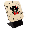 Quartz Table clock in natural wood (10cm)