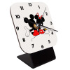 Quartz Wooden table clock with hands (10cm)