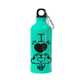 comics hands love, Water bottle 600ml