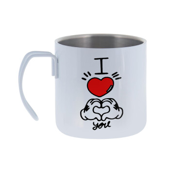 comics hands love, Mug Stainless steel double wall 400ml