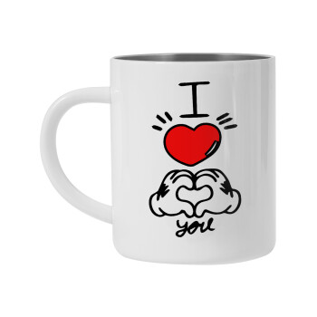 comics hands love, Mug Stainless steel double wall 300ml