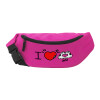 Unisex waist bag (banana) in PINK color with 2 pockets