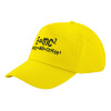 Child's Baseball Cap, 100% Cotton Twill, Yellow (COTTON, CHILD, UNISEX, ONE SIZE)