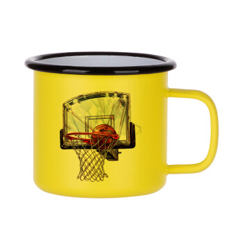 Basketball, Κούπα Μεταλλική εμαγιέ ΜΑΤ Κίτρινη 360ml