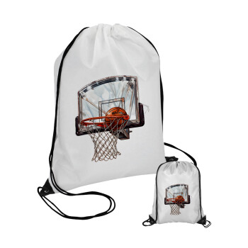 Basketball, Τσάντα πουγκί με μαύρα κορδόνια (1 τεμάχιο)