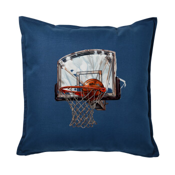 Basketball, Sofa cushion Blue 50x50cm includes filling