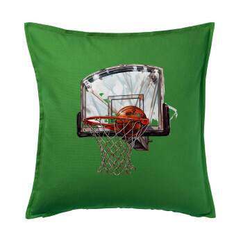 Basketball, Sofa cushion Green 50x50cm includes filling