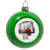 Green Christmas tree ornament bauble 8cm