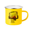 Yellow Enamel Metallic Cup 360ml