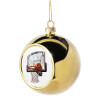 Golden Christmas tree ball ornament 8cm