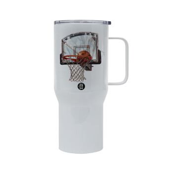 Basketball, Mega Stainless steel Tumbler with lid, double wall 750L