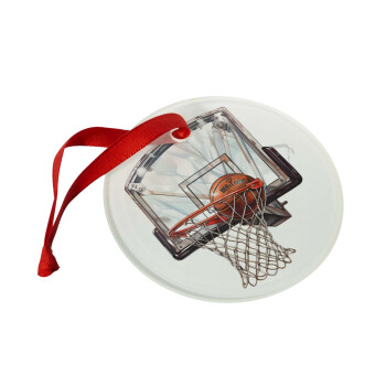 Basketball, Christmas ornament glass 9cm