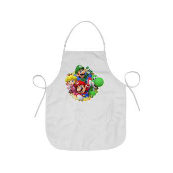 Super mario and Friends, Chef Apron Short Full Length Adult (63x75cm)