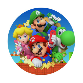 Super mario and Friends, Mousepad Round 20cm