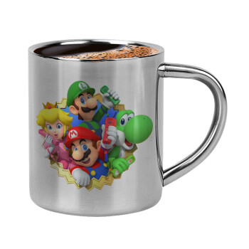 Super mario and Friends, Double-wall metal cup for espresso (220ml)