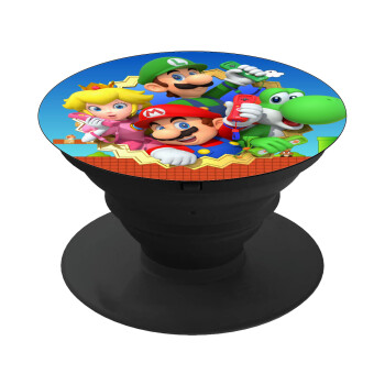 Super mario and Friends, Phone Holders Stand  Black Hand-held Mobile Phone Holder