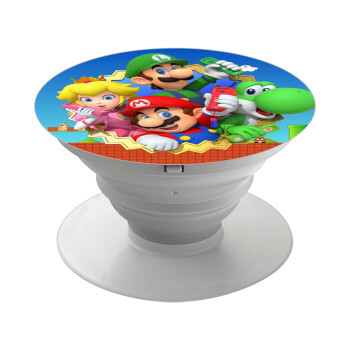 Super mario and Friends, Phone Holders Stand  White Hand-held Mobile Phone Holder