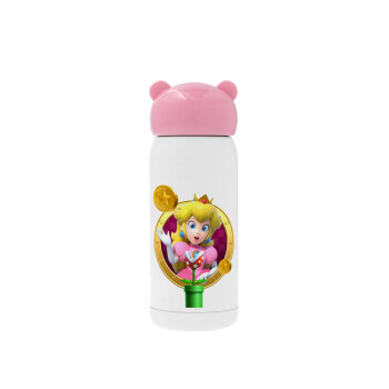 Princess Peach Toadstool, Ροζ ανοξείδωτο παγούρι θερμό (Stainless steel), 320ml