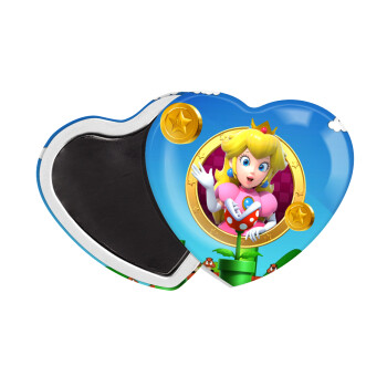 Princess Peach Toadstool, Μαγνητάκι καρδιά (57x52mm)