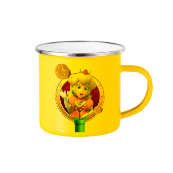 Princess Peach Toadstool, Κούπα Μεταλλική εμαγιέ Κίτρινη 360ml
