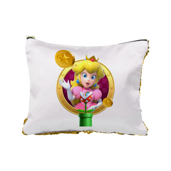 Princess Peach Toadstool, Τσαντάκι νεσεσέρ με πούλιες (Sequin) Χρυσό