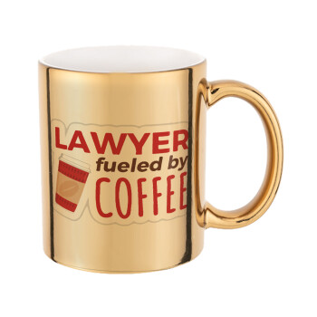 Lawyer fueled by coffee, Mug ceramic, gold mirror, 330ml