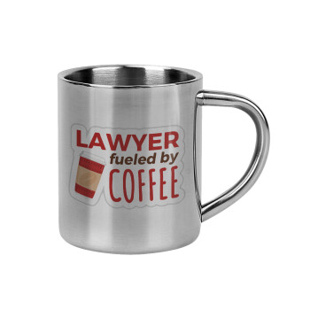 Lawyer fueled by coffee, Mug Stainless steel double wall 300ml