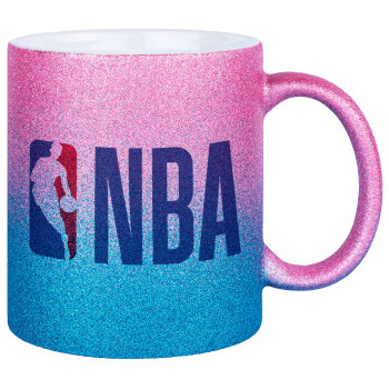 NBA Classic, Κούπα Χρυσή/Μπλε Glitter, κεραμική, 330ml