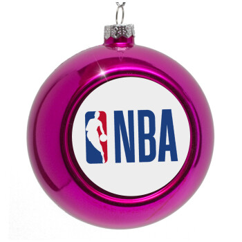 NBA Classic, Purple Christmas tree ornament bauble 8cm