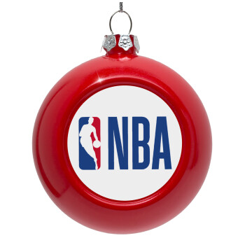 NBA Classic, Red Christmas tree ornament bauble 8cm