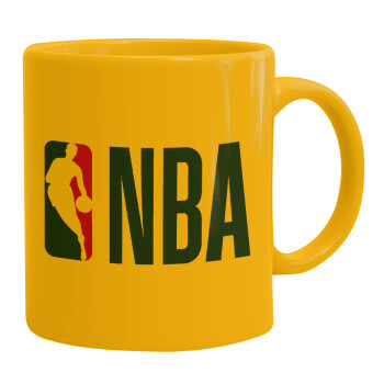 NBA Classic, Ceramic coffee mug yellow, 330ml (1pcs)