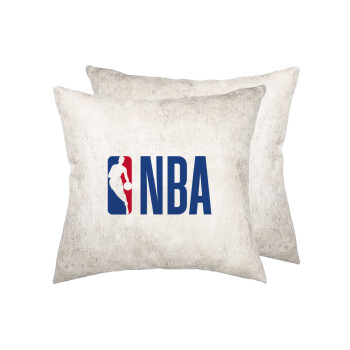 NBA Classic, Μαξιλάρι καναπέ Δερματίνη Γκρι 40x40cm με γέμισμα