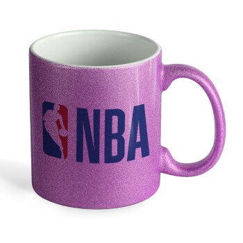 NBA Classic, Κούπα Μωβ Glitter που γυαλίζει, κεραμική, 330ml