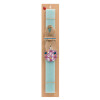 Easter Set, wooden keychain & aromatic flat Easter candle (30cm) (TURQUOISE)