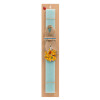 Easter Set, wooden keychain & aromatic flat Easter candle (30cm) (TURQUOISE)