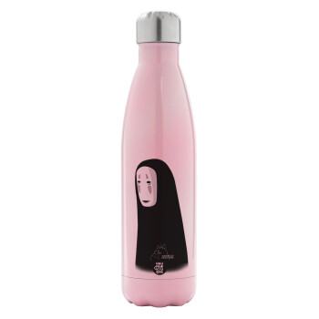 Spirited Away No Face, Metal mug thermos Pink Iridiscent (Stainless steel), double wall, 500ml