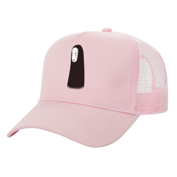 Spirited Away No Face, Structured Trucker Children's Hat, with Mesh, PINK (100% COTTON, CHILDREN'S, UNISEX, ONE SIZE)