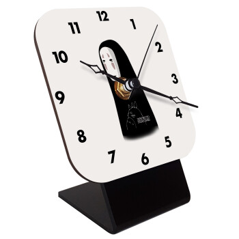 Spirited Away No Face, Επιτραπέζιο ρολόι ξύλινο με δείκτες (10cm)