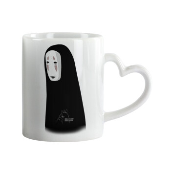 Spirited Away No Face, Mug heart handle, ceramic, 330ml
