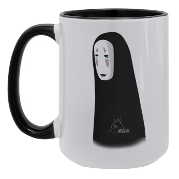 Spirited Away No Face, Κούπα Mega 15oz, κεραμική Μαύρη, 450ml