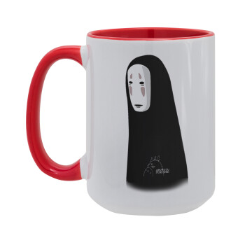 Spirited Away No Face, Κούπα Mega 15oz, κεραμική Κόκκινη, 450ml