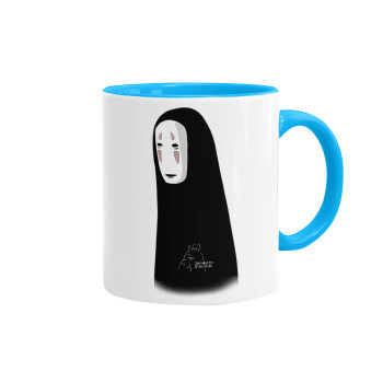 Spirited Away No Face, Κούπα χρωματιστή γαλάζια, κεραμική, 330ml