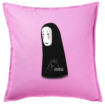 Spirited Away No Face, Sofa cushion Pink 50x50cm includes filling