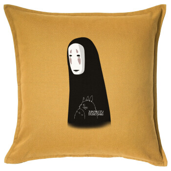 Spirited Away No Face, Sofa cushion YELLOW 50x50cm includes filling