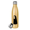 Glitter gold stainless steel thermos bottle, double-walled, 500ml