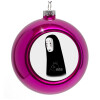 Purple Christmas tree ornament bauble 8cm