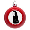 Red Christmas tree ornament bauble 8cm