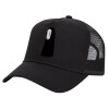 Trucker Hat with Mesh, Black, (COTTON, KIDS, UNISEX, ONE SIZE)